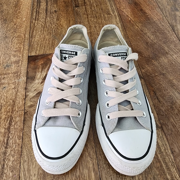 Classic Gray Canvas Converse Platform s7Y - Picture 3 of 4